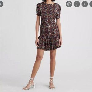 🔥Sales - Tanya Taylor Ruched Effie Bodycon Dress in Confetti Print - Size 4